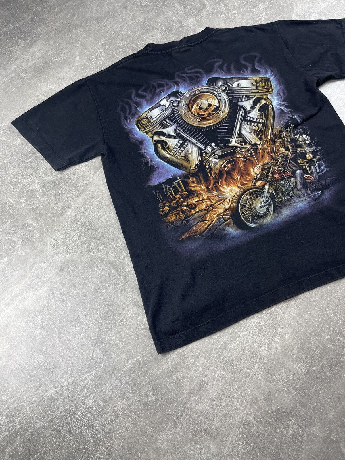 Band Tees × Vintage Vintage 00s Black Demon Biker Devil Rock Cotton Size US M / EU 48-50 / 2 - 7 Thumbnail