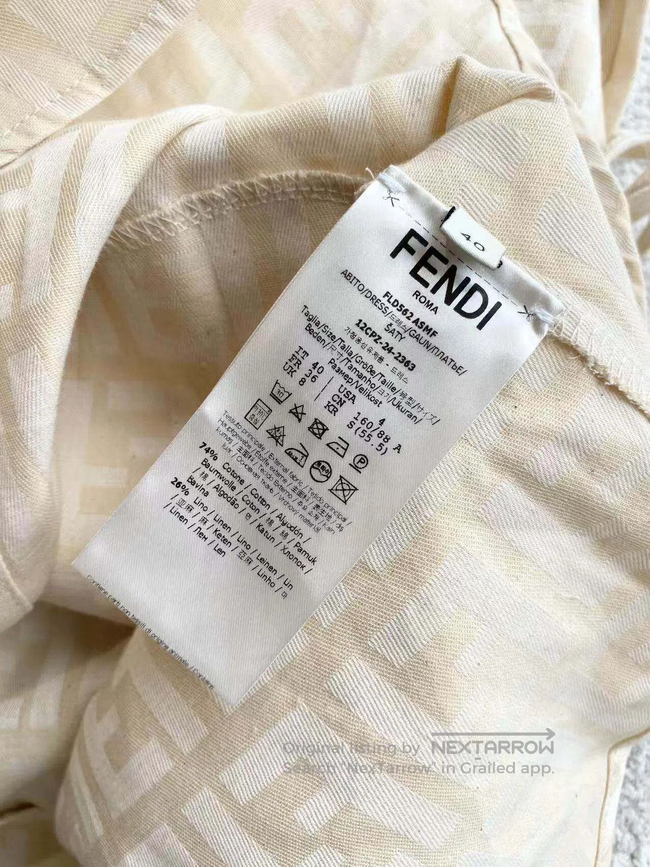 Fendi Fendi The old flower is full of printed linen dress| Size XS / US 0-2 / IT 36-38 - 5 Thumbnail