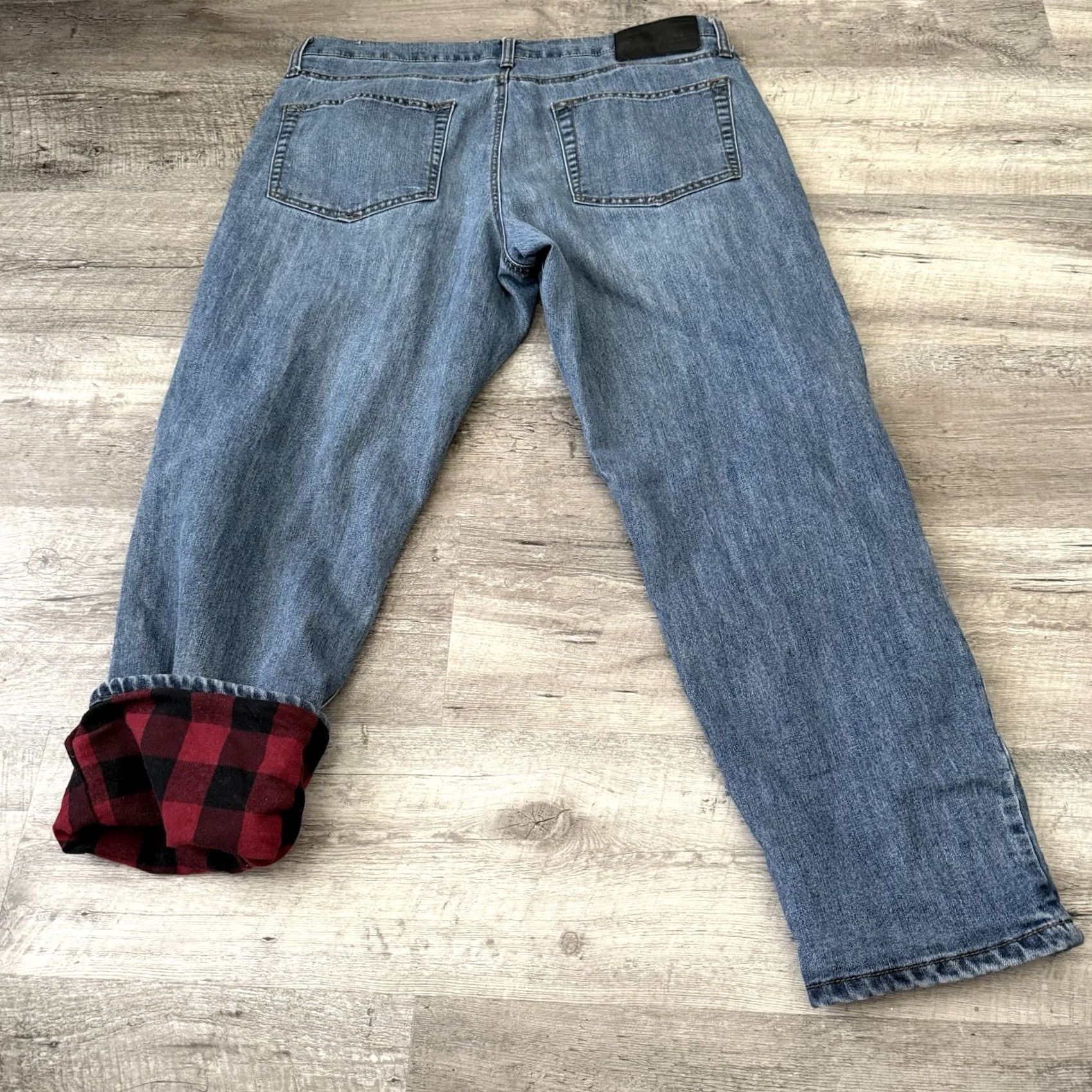Eddie Bauer Eddie Bauer Jeans Mens 34x30 Blue Denim Straight Leg 5-Pocket Zip Regular Waist Flannel Lined Workwear Size US 34 / EU 50 - 5 Thumbnail