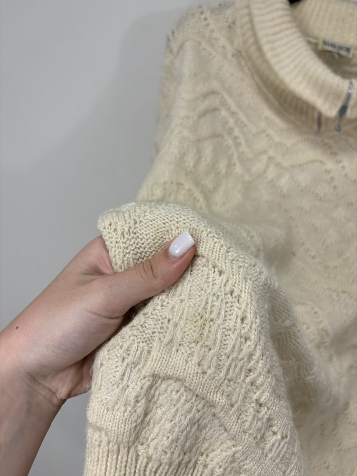 Other Vintage Nani Bon Men’s Wave Knit Wool Turtleneck Zip Sweater Size US L / EU 52-54 / 3 - 15 Thumbnail