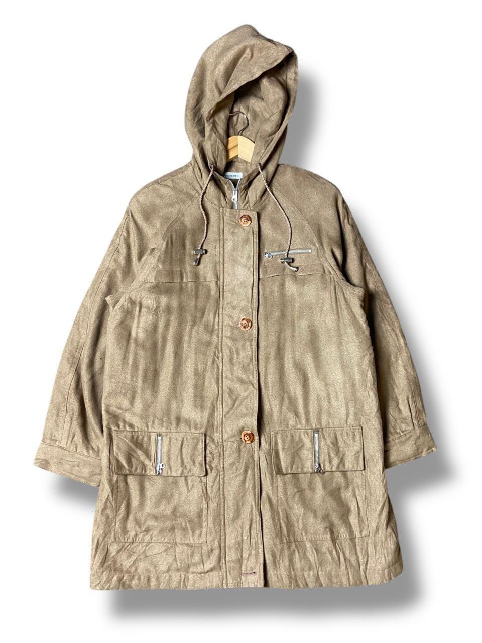 Japanese Brand × Leather × Vintage Vintage CHRIS MONTEZ Leather Suede Hooded Jacket (126) Size US XS / EU 42 / 0 - 1 Thumbnail
