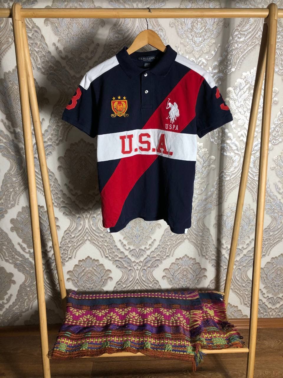 Polo Ralph Lauren VINTAGE U.S POLO ASSN USA FLAG DESIGNER CASUAL RETRO Y2K 90s Size US M / EU 48-50 / 2 - 1 Thumbnail