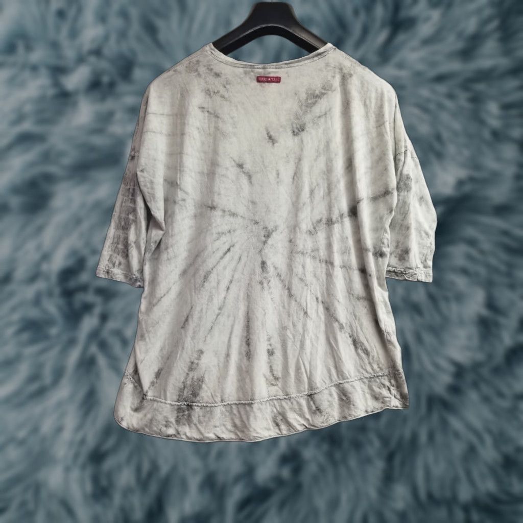 Hard Tail Hard Tail Blue Tie Dye Stretch Ultra Soft Relaxed Fit Top Small Blouse Gray S Women Regular Size Type Blouse Relaxed Fits Deluxe? Size S / US 4 / IT 40 - 1 Thumbnail