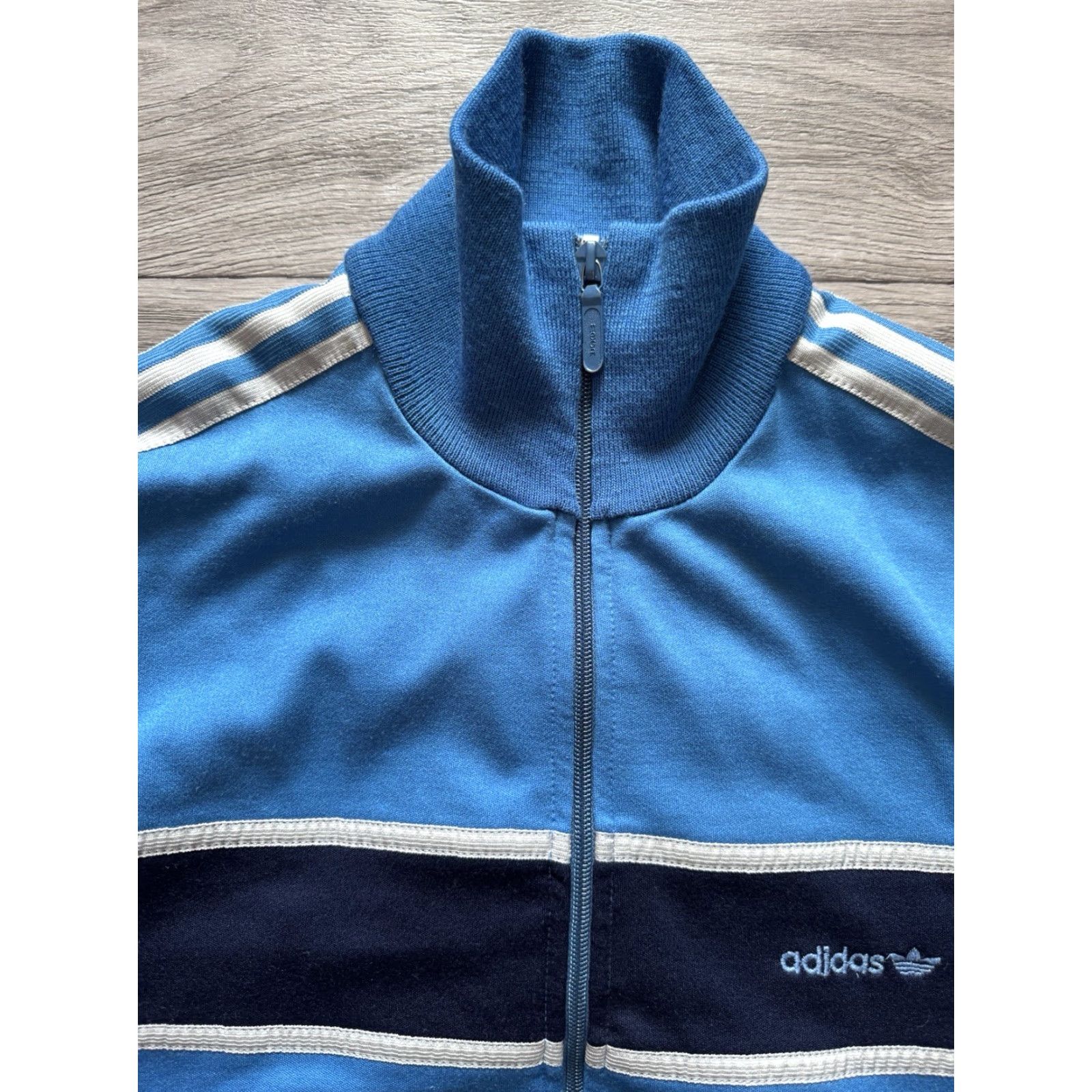 Adidas VINTAGE adidas TRACKSUIT JACKET + OVERALLS JUMPSUIT MEN D50 50 Two Tone Blue/Navy M Size US 34 / EU 50 - 7 Thumbnail