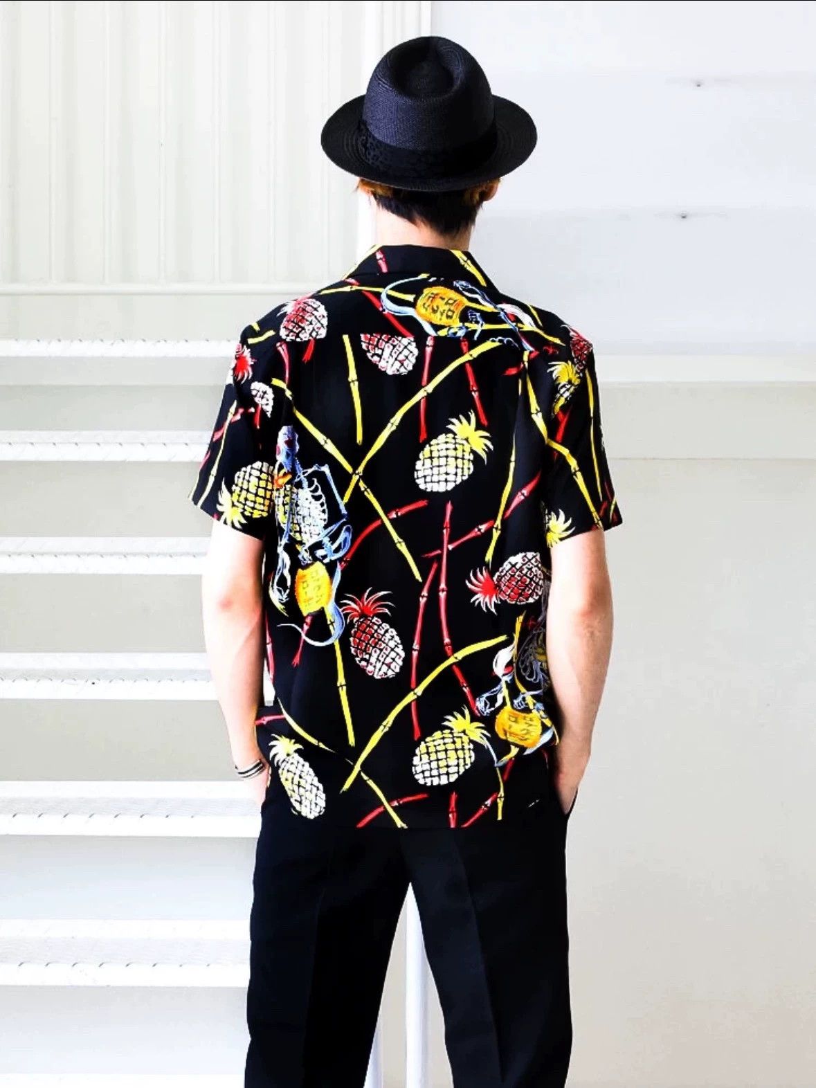Wacko Maria WACKO MARIA x WOLFS HEAD 17SS Hawaiian Shirt Navy Blue L Size US L / EU 52-54 / 3 - 7 Thumbnail