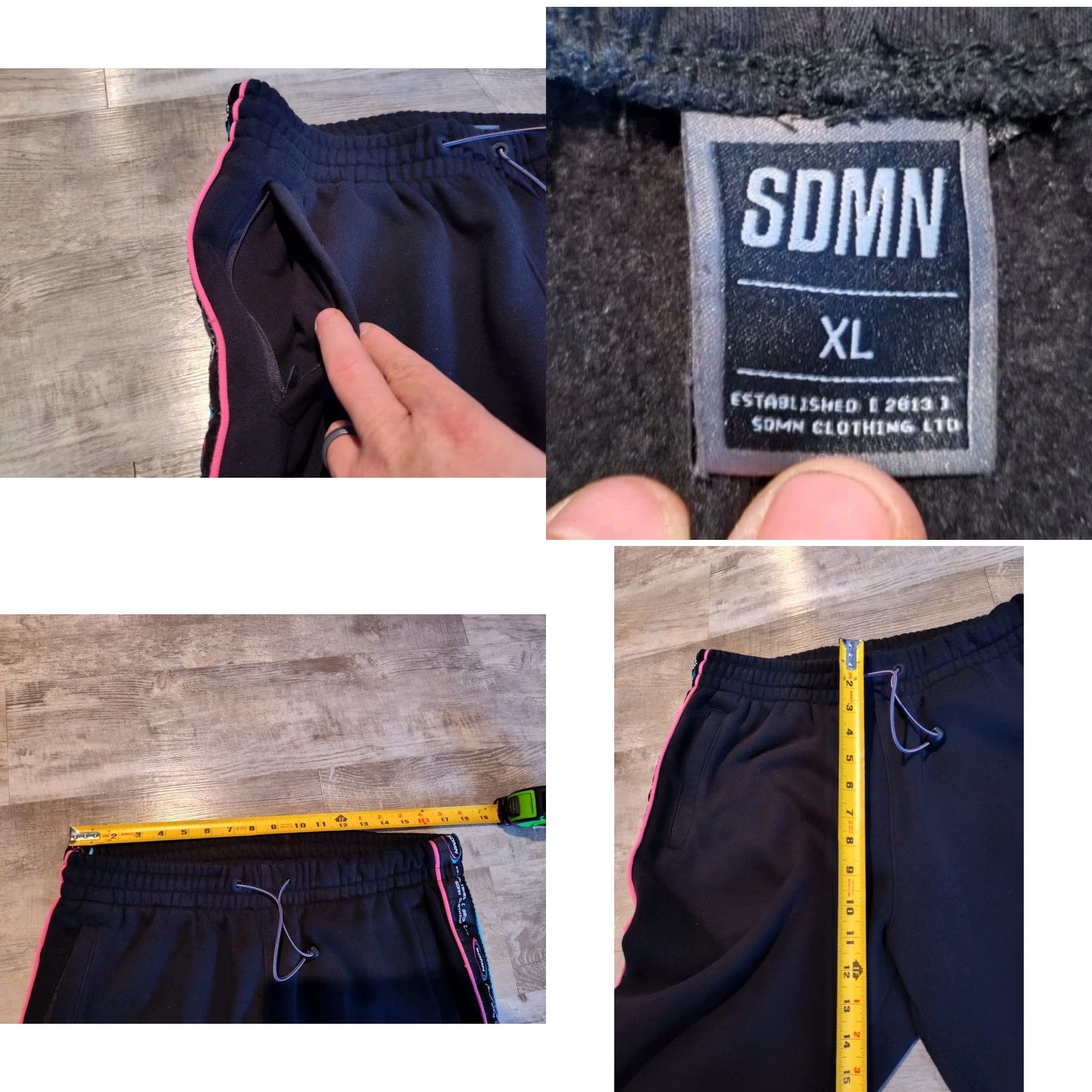 Vintage VINTAGE SDMN Sideman Sweatpants Men's XL Black Athletic Joggers Activewear Side Stripe Size US 36 / EU 52 - 8 Thumbnail