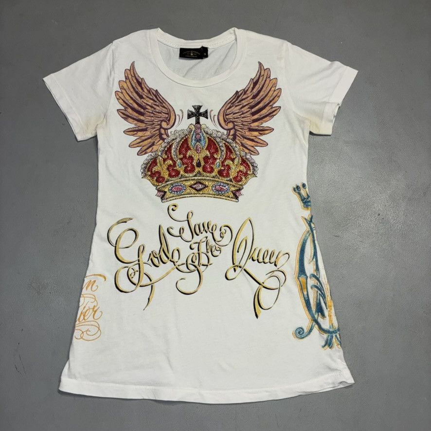 Christian Audigier Christian Audigier “God Save the Queen” Rhinestone Crown Tee Size S / US 4 / IT 40 - 7 Thumbnail