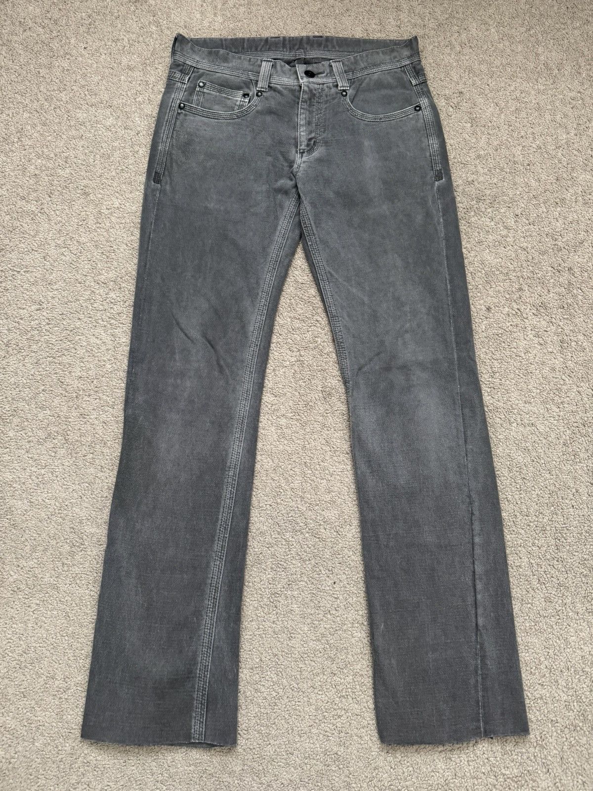 Neil Barrett BLACKBARRETT Neil Barret Overdye Bootcut Triple Stitch Pants Size US 31 - 1 Thumbnail