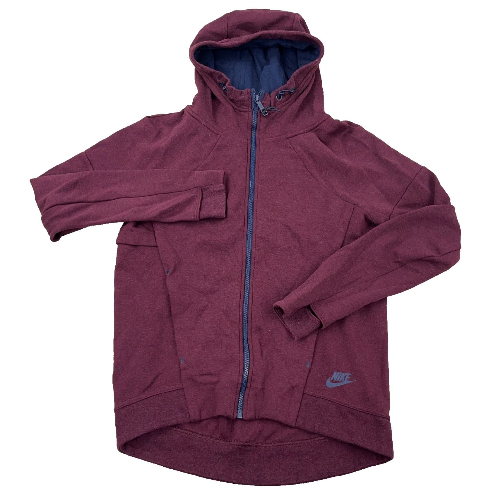 Nike Nike Tech Fleece Hoodie Women XS Marron Blue Full Zip Performance Training Run Womens Size XS / US 0-2 / IT 36-38 - 2 Thumbnail