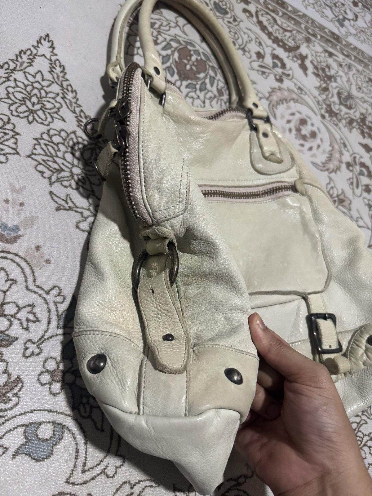 Genuine Leather 🇯🇵 Genuine Leather Paddington Gothic Multipocket Tote Handbag Size ONE SIZE - 3 Thumbnail