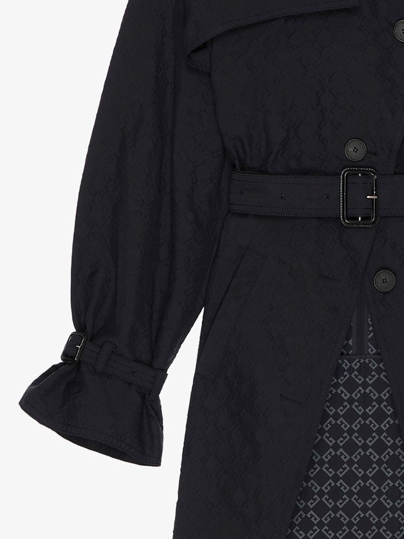 Givenchy o1w1db10326 Opened Trench Coat in Navy Size XS / US 0-2 / IT 36-38 - 4 Thumbnail