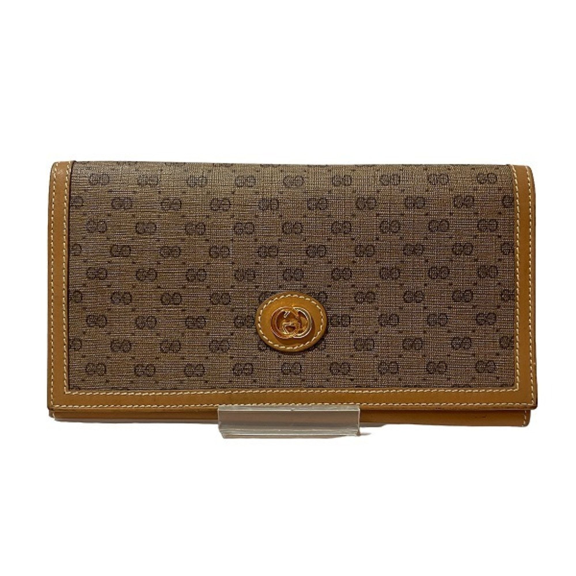 image of Gucci Old Gucci Micro GG 0351050911 Wallet Bifold Men's Women's in Brown