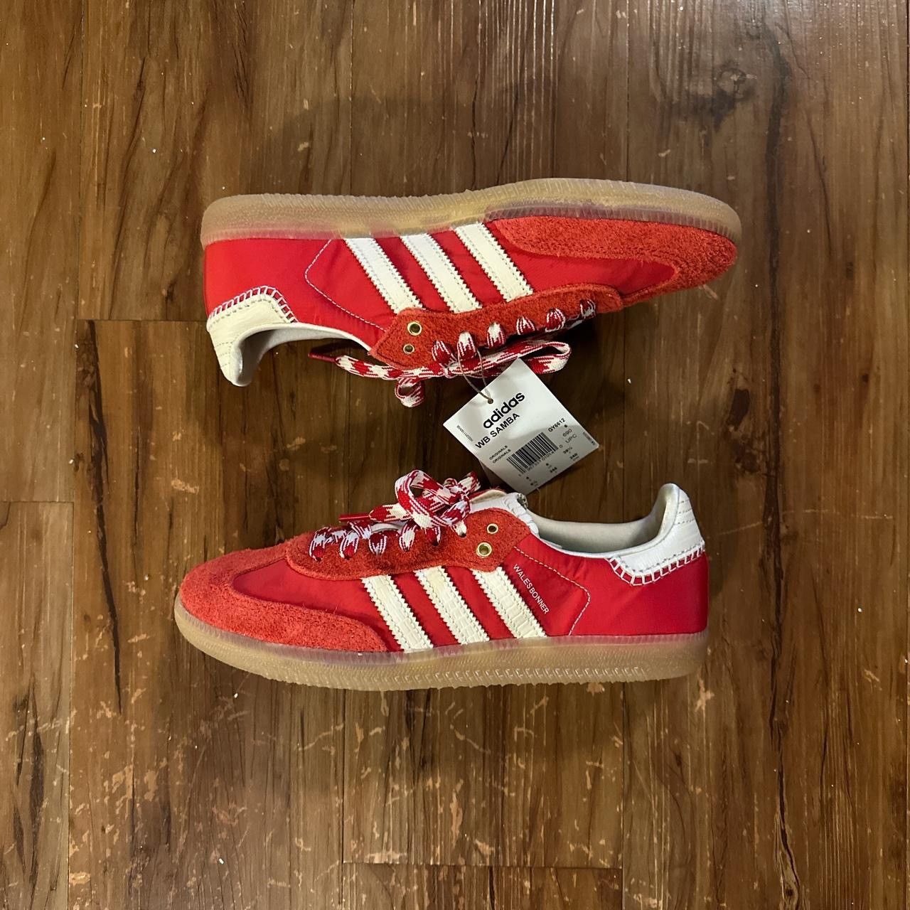 image of Adidas x Wales Bonner Red White Samba Shoes, Men's (Size 11)