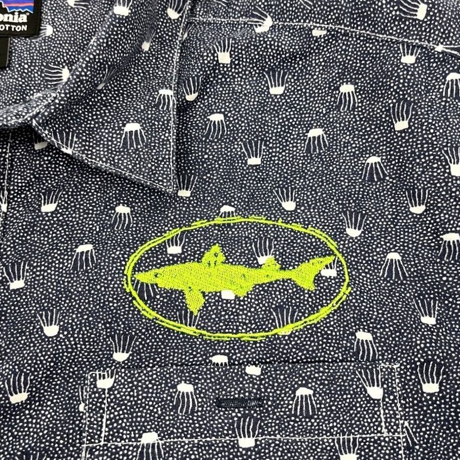 Patagonia Patagonia X Dogfish Head Brewery Shirt Mens M Blue Organic Cotton Button Up Hike Shirt Size US M / EU 48-50 / 2 - 2 Thumbnail