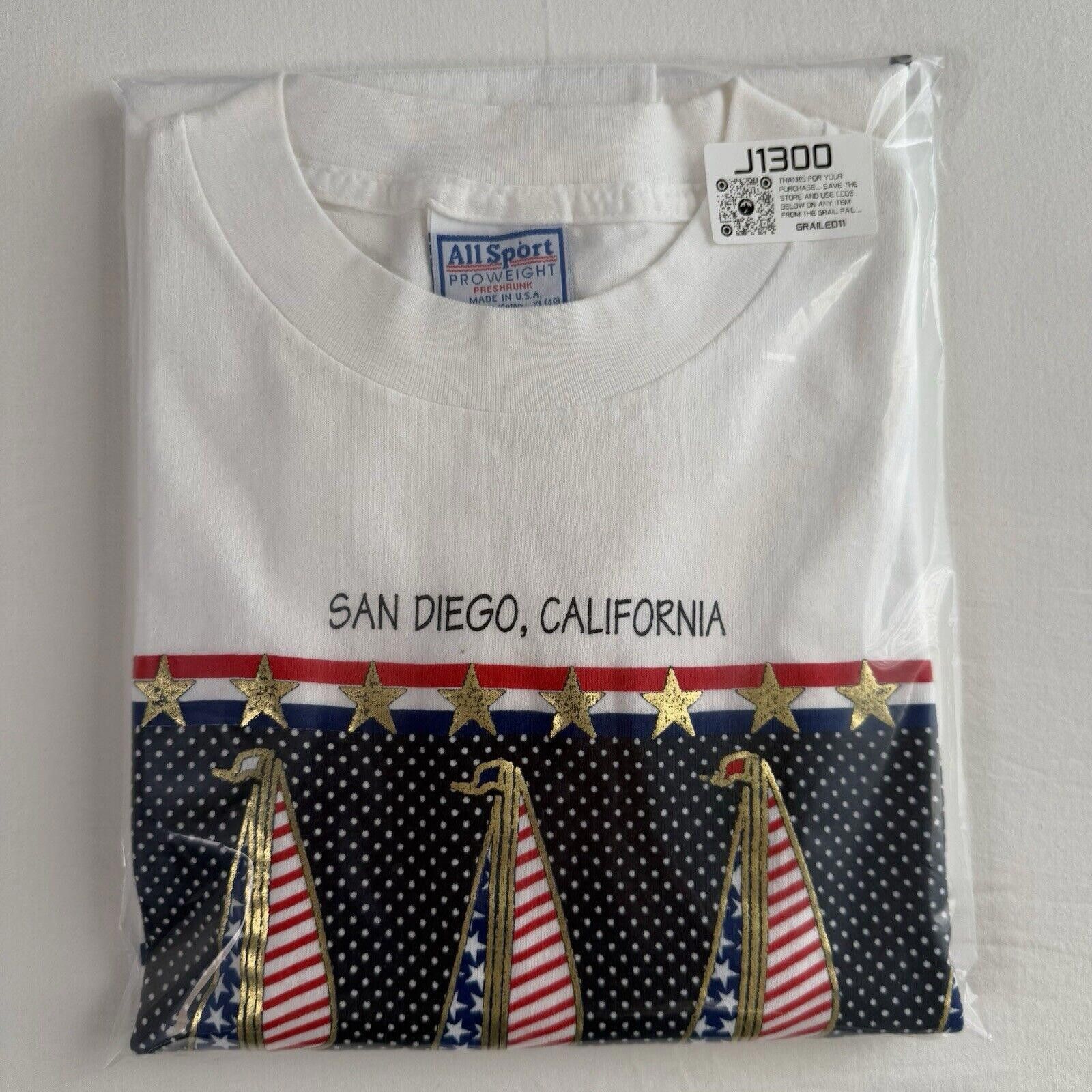All Sport Vtg 1990 California San Diego Shirt Size XL Single Stitch Size US XL / EU 56 / 4 - 9 Thumbnail