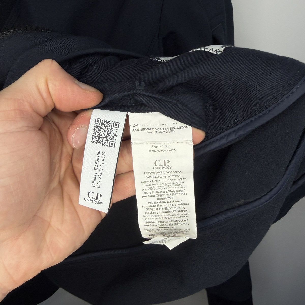 C.P. Company Cp Company Softshell Jacket Dark Navy Glass Logo Size US L / EU 52-54 / 3 - 13 Thumbnail