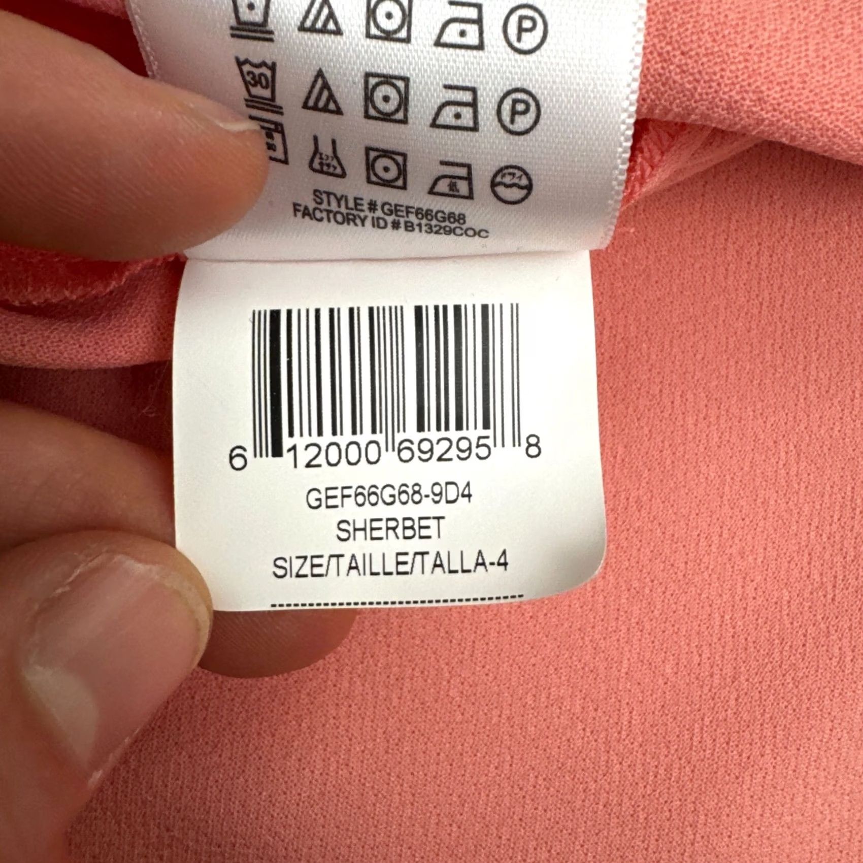 BCBGeneration BCBGeneration Dress Women Mini Peach Square Neck Sleeveless 4 Asymmetric Strappy Sleeve Orange Pattern Solid Size S / US 4 / IT 40 - 7 Thumbnail