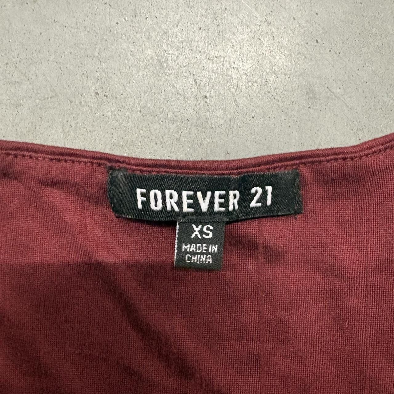 Vintage Crazy Vintage Y2K/2000s Forever 21 red top with bow detail! Size XS Size XS / US 0-2 / IT 36-38 - 3 Thumbnail