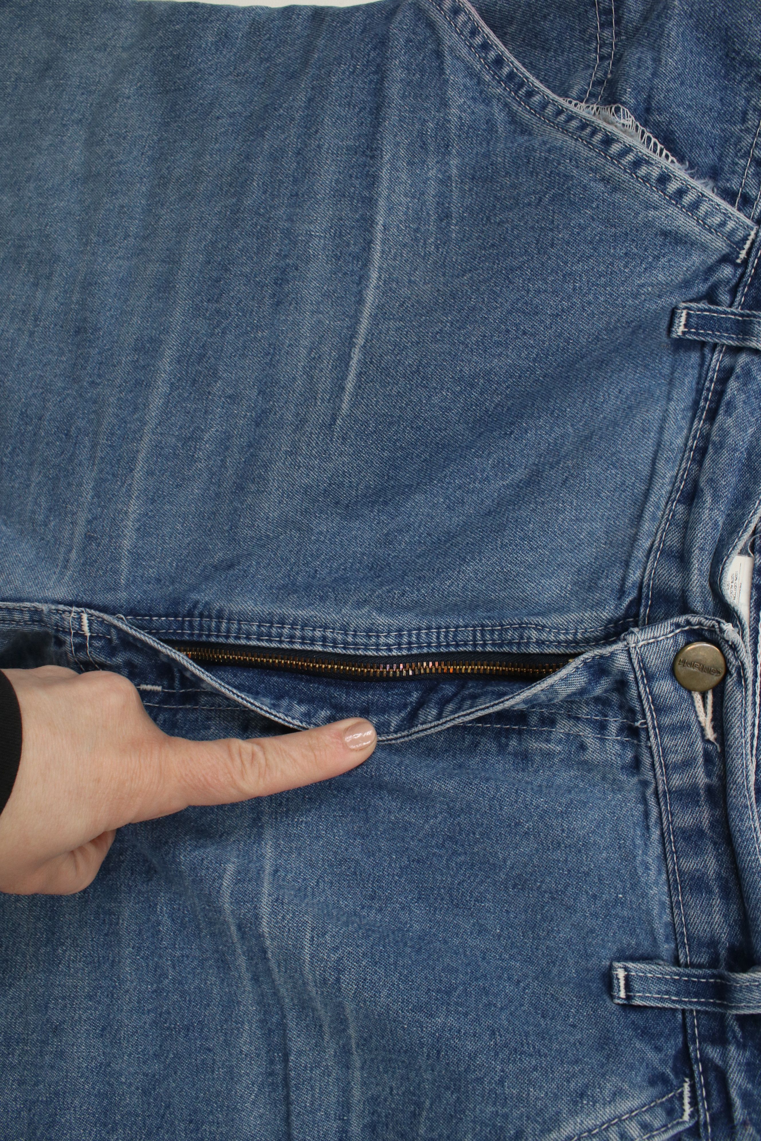 Carhartt × Vintage Vintage Y2K 2000 Carhartt Wide Leg Dungaree Denim Jeans Size US 36 / EU 52 - 7 Thumbnail