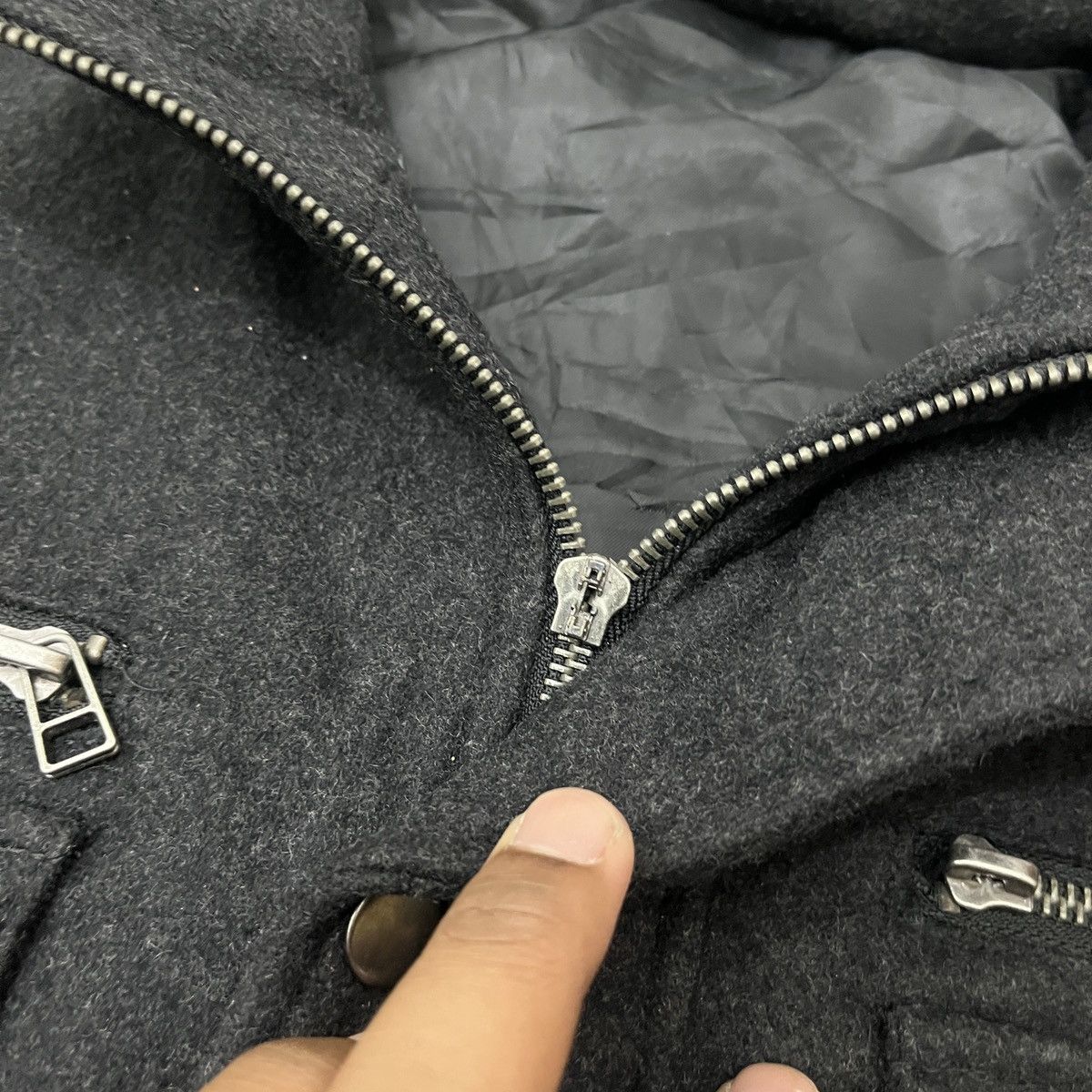 20471120 Semantic Design - 100% Wool Punk Jacket ifsix Lgb Size US L / EU 52-54 / 3 - 14 Thumbnail
