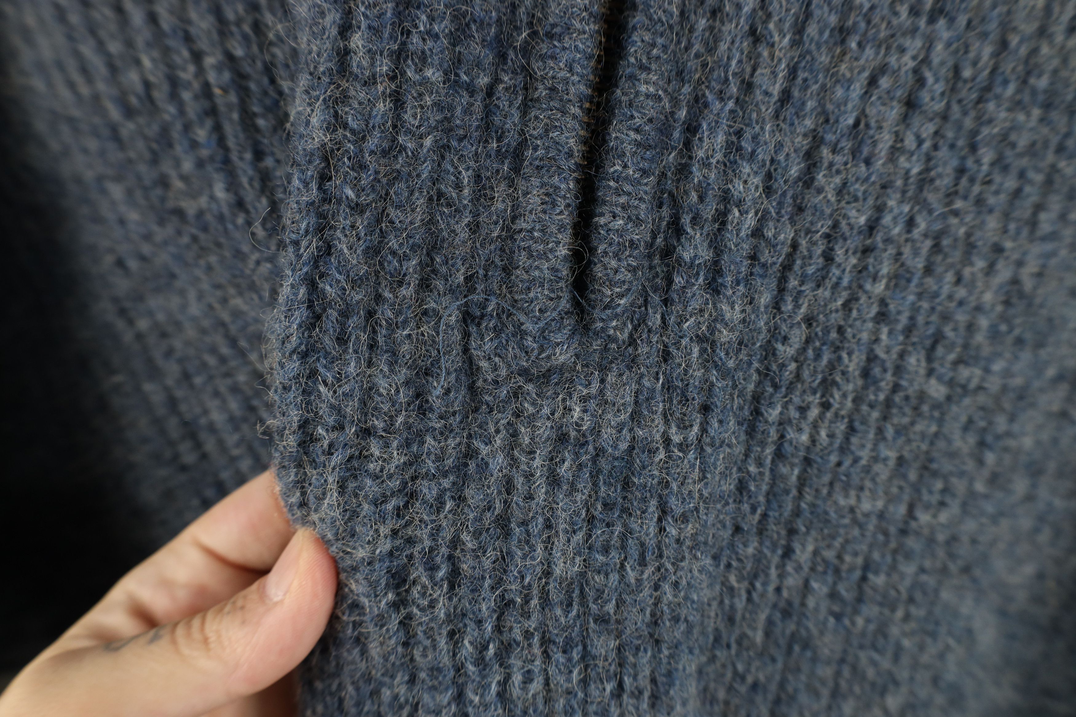 Columbia Vintage 90s Columbia Wool Ribbed Knit Half Zip Sweater Blue Size US M / EU 48-50 / 2 - 6 Thumbnail