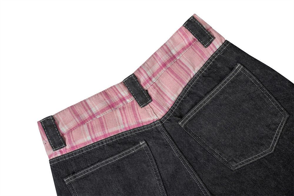 Jean Contrast stitching fake two-piece wide-leg scimitar jeans Size US 32 / EU 48 - 5 Thumbnail