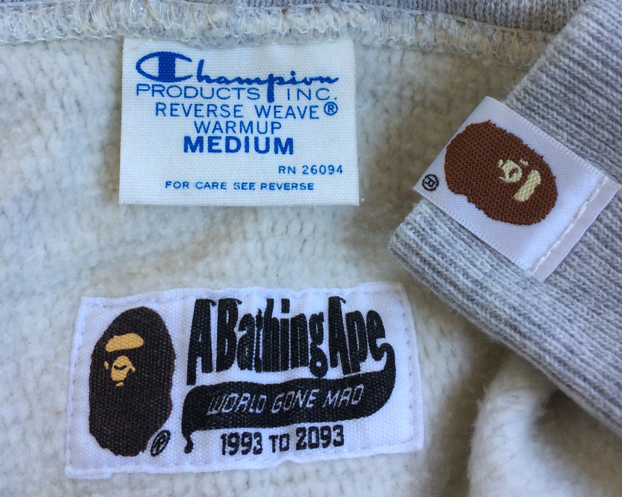 Bape × Champion F/W 2016 Bape x Champion Ape Logo Hoodie Size US M / EU 48-50 / 2 - 3 Thumbnail