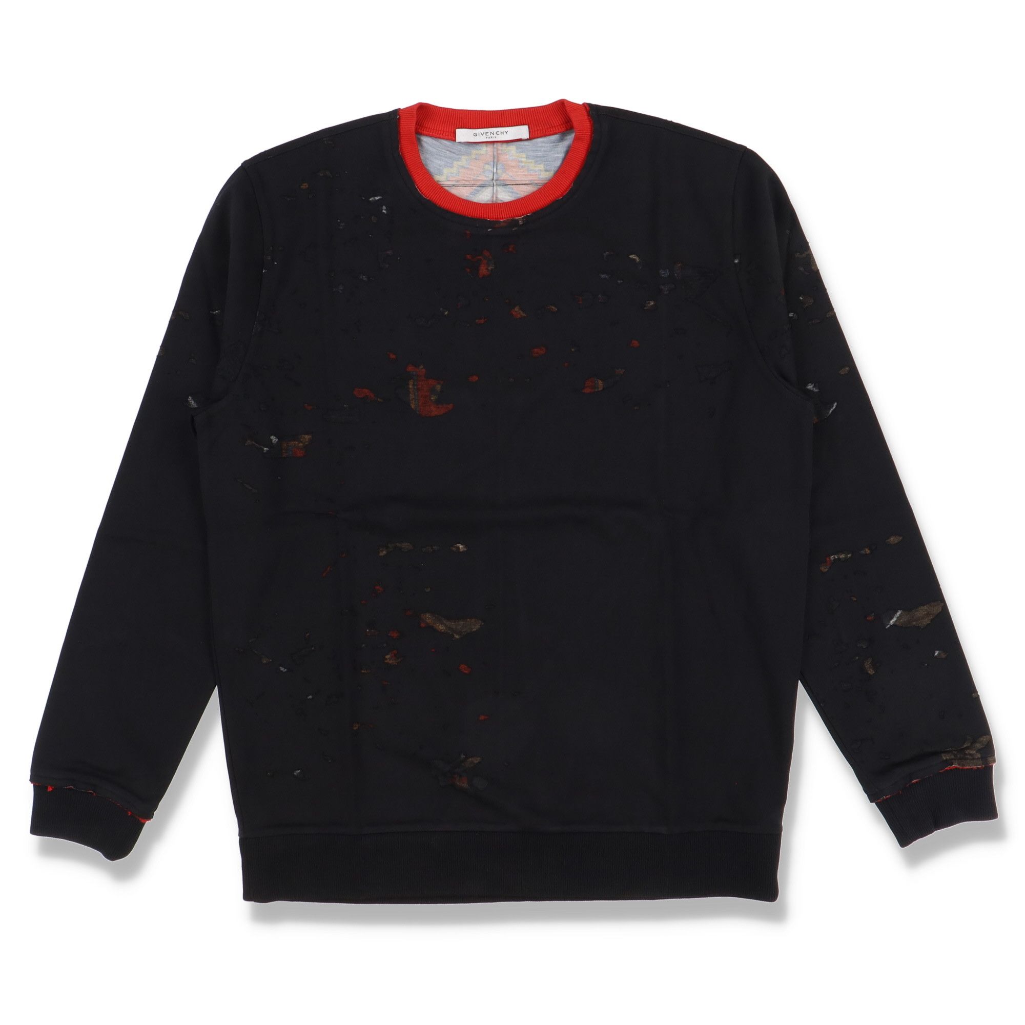 Givenchy Black Distressed Persian Rug Overlay Sweatshirt Size US L / EU 52-54 / 3 - 1 Thumbnail