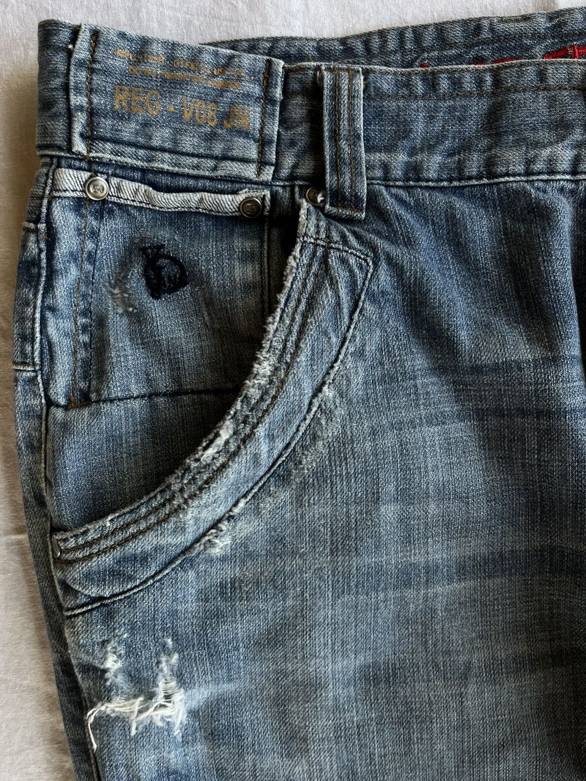Japanese Brand × Voi Jeans Voi Jeans 38R Distressed Baggy Fit Denim Y2K Streetwear Size US 38 / EU 54 - 2 Thumbnail