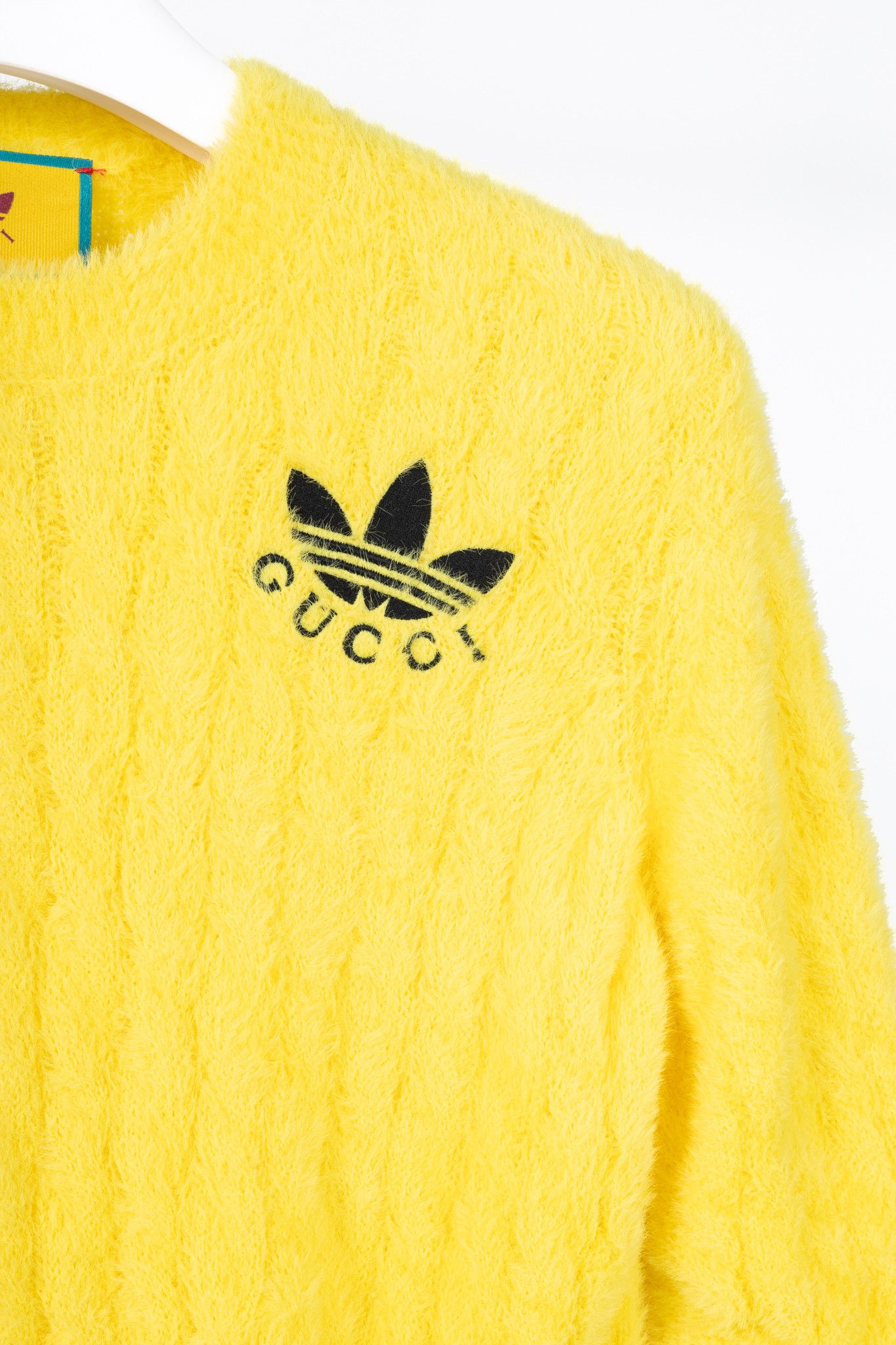Adidas × Gucci Gucci x Adidas Cable-Knit Embroidered Short-Sleeve Sweater Size L / US 10 / IT 46 - 5 Thumbnail
