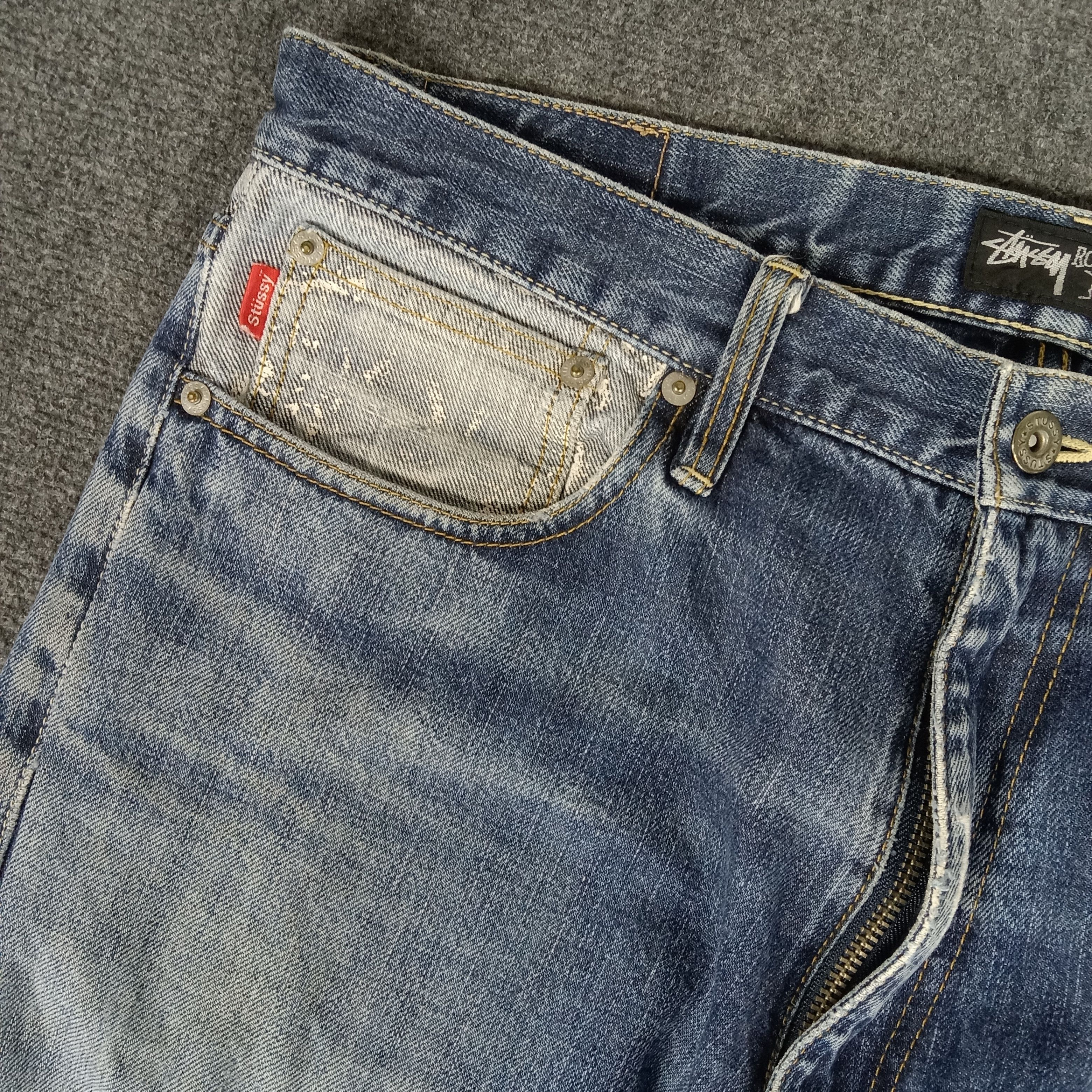 Stussy × Vintage Stussy American Streetwear Style Distressed Jeans Size US 34 / EU 50 - 6 Thumbnail