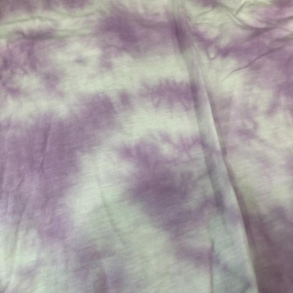Designer Stylish Purple Tie-Dye V-Neck T-Shirt Size S / US 4 / IT 40 - 3 Thumbnail
