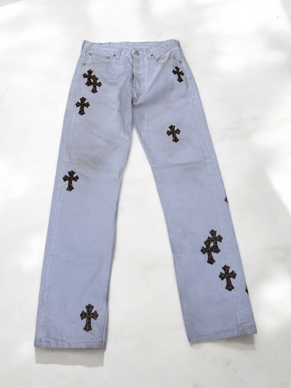 Chrome Hearts Chrome Hearts Leopard Patch Levi 501 Size US 31 - 1 Thumbnail