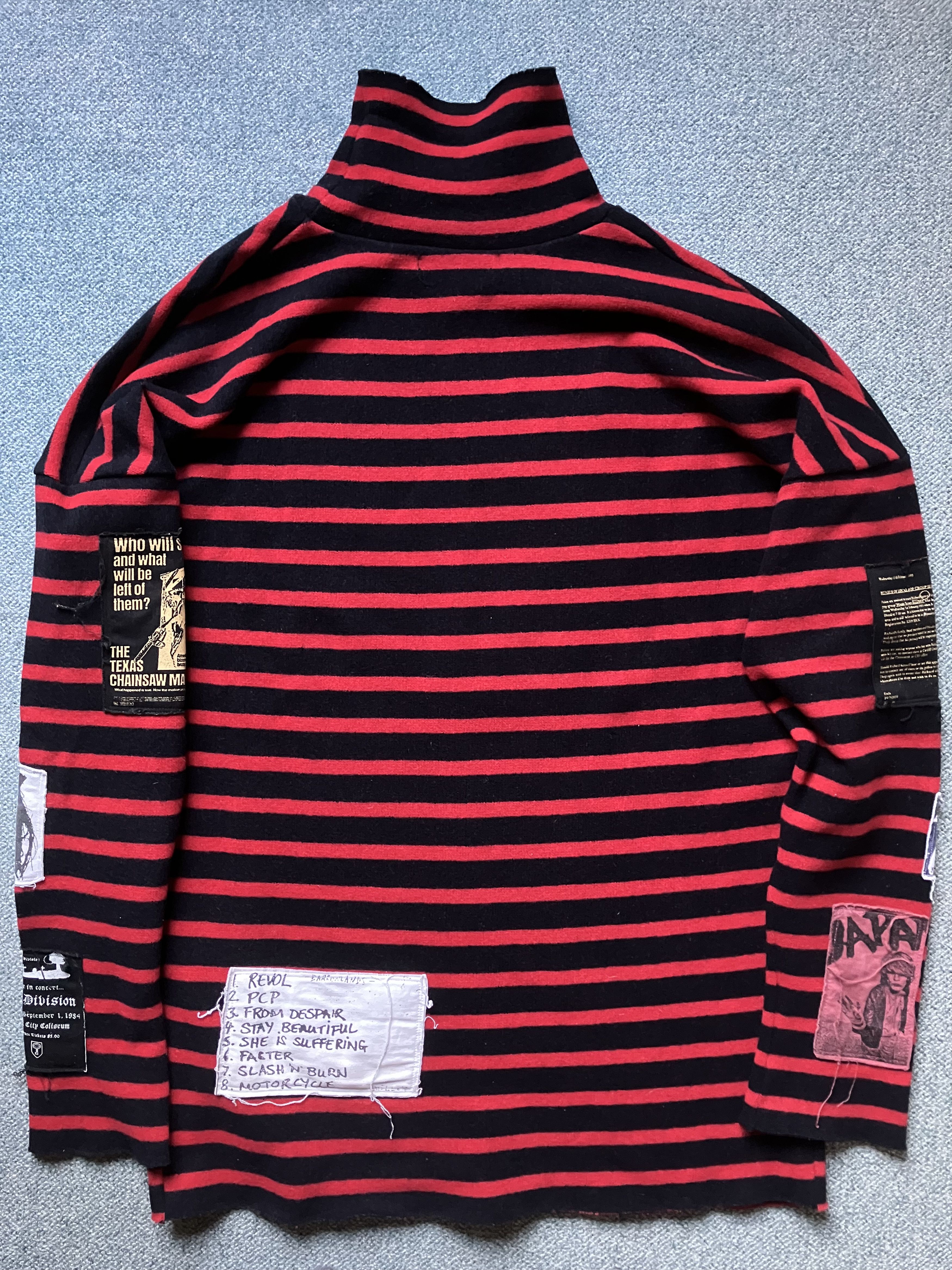 Raf Simons Raf Simons AW01 Riot Riot Riot Patched Turtleneck Size US S / EU 44-46 / 1 - 3 Thumbnail