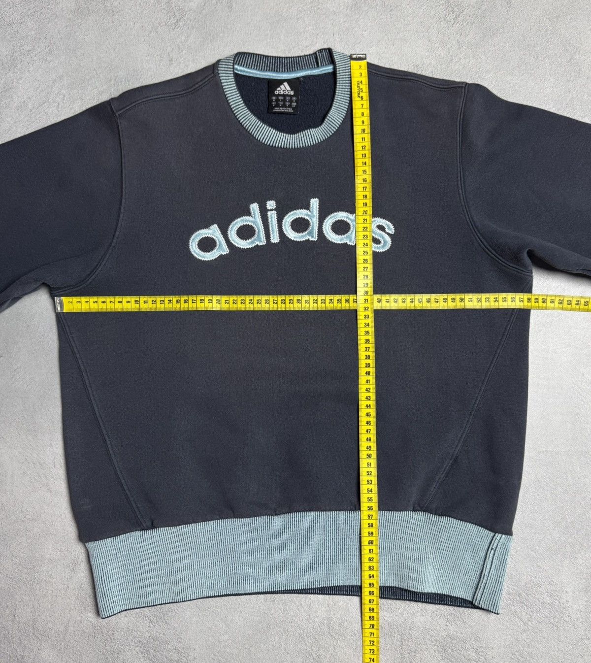 Adidas Adidas Vintage Big Logo Crewneck Cotton Boxy Sweatshirt Size US M / EU 48-50 / 2 - 14 Thumbnail
