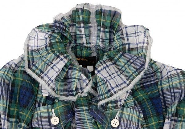 Other Comme Des Garcons White and Green Plaid Shifting Shirt Size S / US 4 / IT 40 - 2 Thumbnail