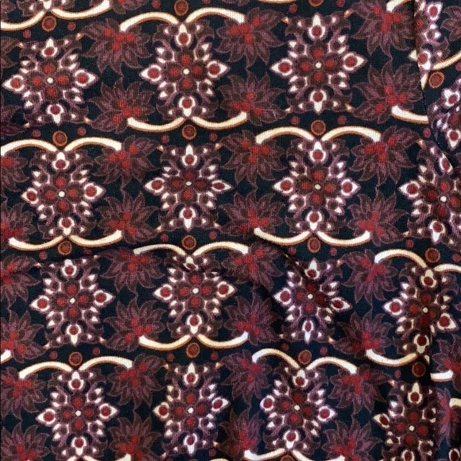 Boohoo Boohoo Maroon Print Long Sleeve Swing Dress | Sz 6 Size M / US 6-8 / IT 42-44 - 4 Thumbnail