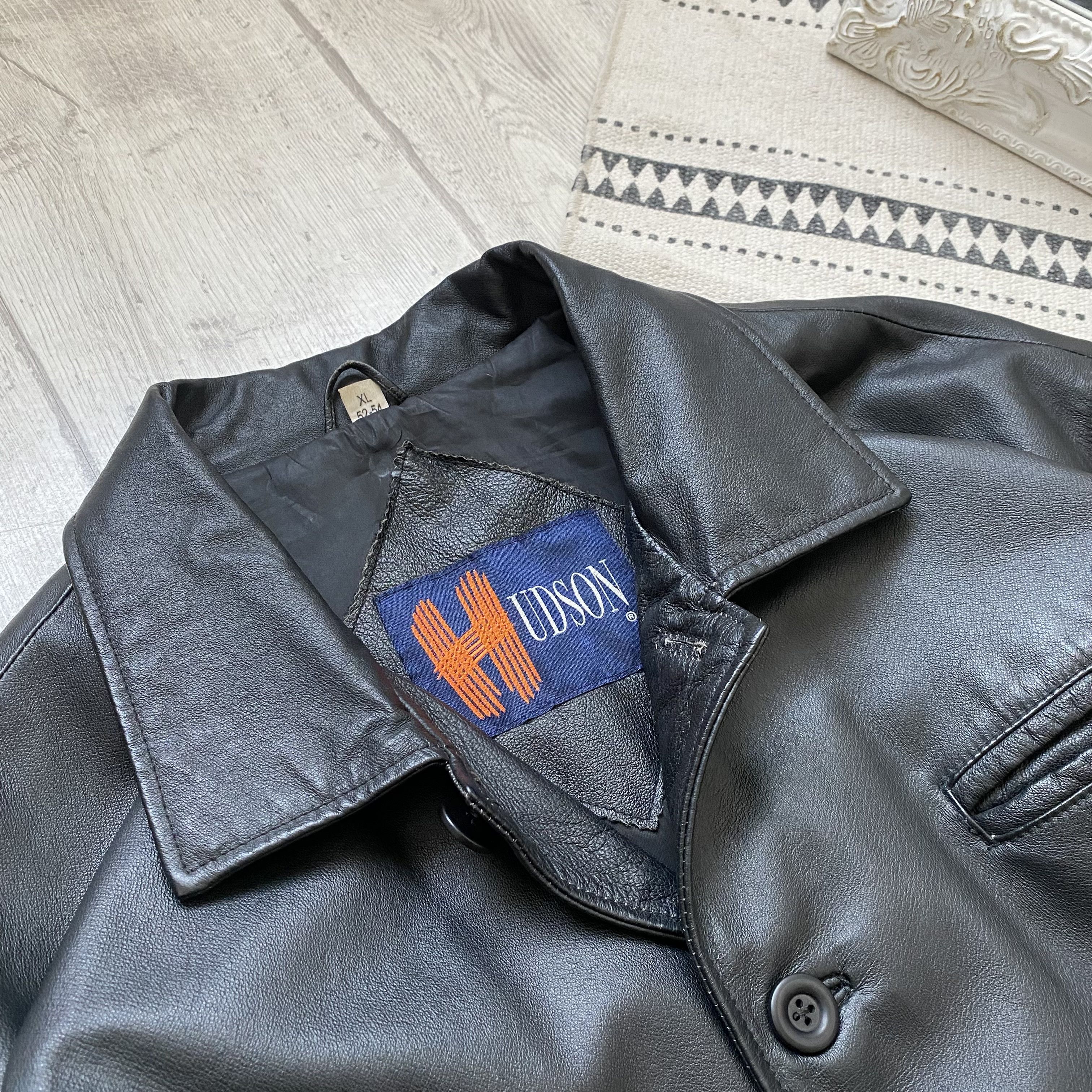 Genuine Leather Vintage 90s Real Leather jacket Balenciaga style Button up Size US XL / EU 56 / 4 - 5 Thumbnail