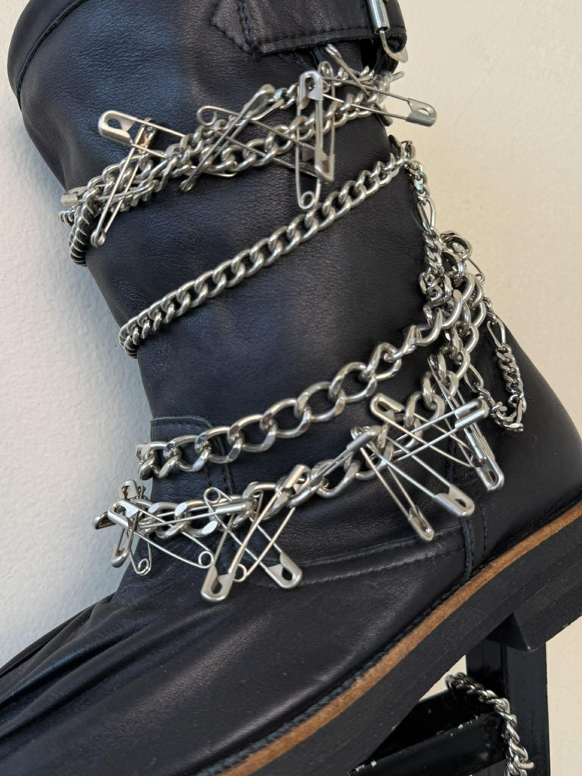 Comme des Garcons Comme des Garçons Tricot Safety Pin A/W 2006 Biker Boots Size US 6 / IT 36 - 5 Thumbnail