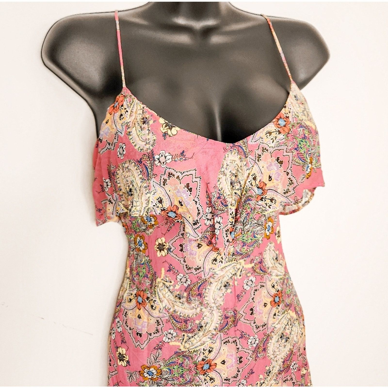 Vintage Bailey 44 Floral Slip Dress Chemise Silk Viscose Dress Sz M Size M / US 6-8 / IT 42-44 - 2 Thumbnail