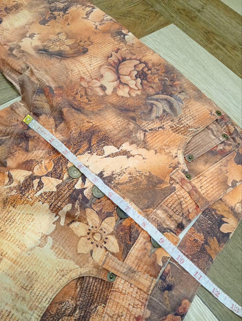 Tornado Mart VINTAGE TORNADO MART JAPAN FLORAL OVERPRINT FLARED TROUSERS Size US 30 / EU 46 - 13 Thumbnail