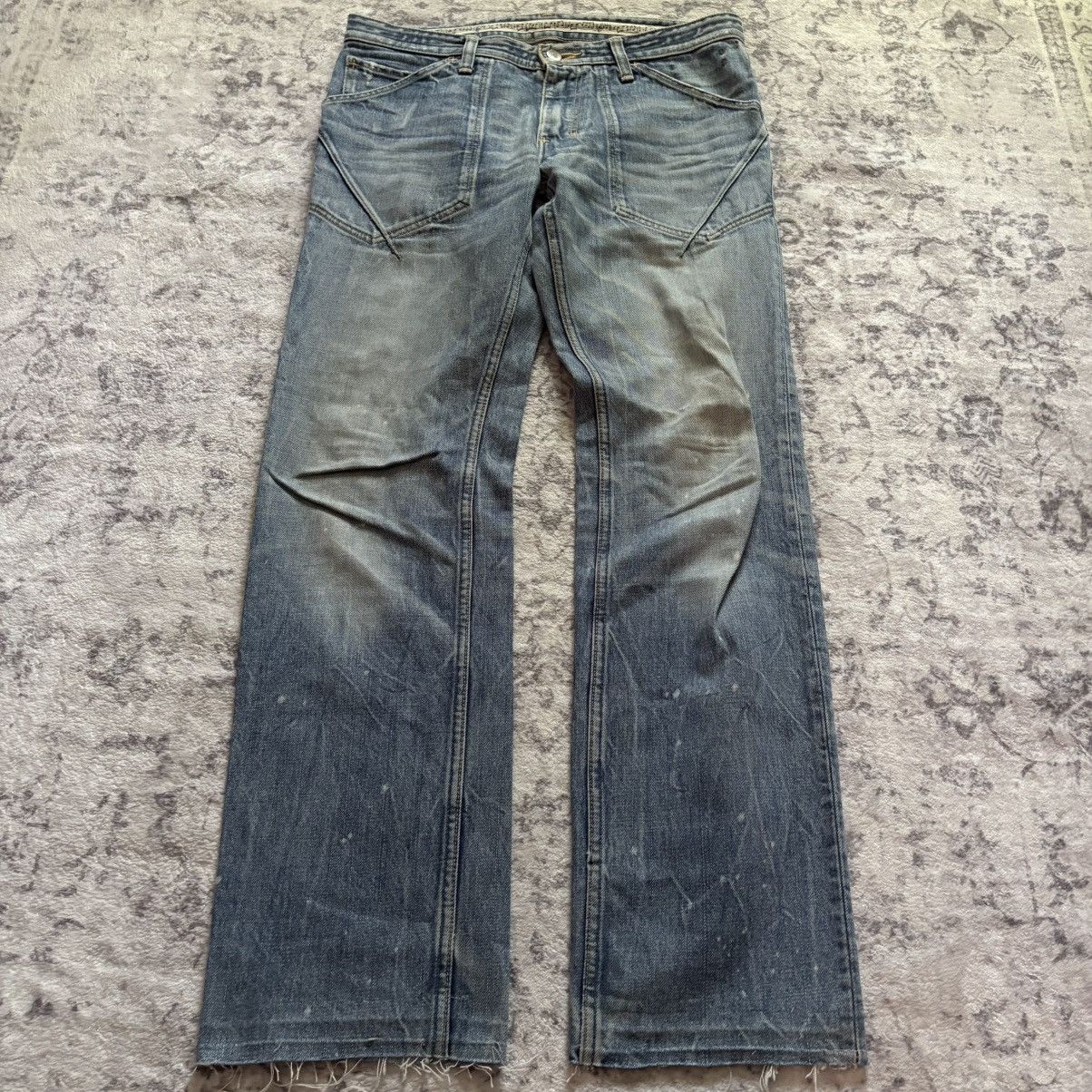 Pre-owned Number N Ine Number (n)ine Aw09 A Closed Feeling Carpenter Jeans | 3x30 In Blue
