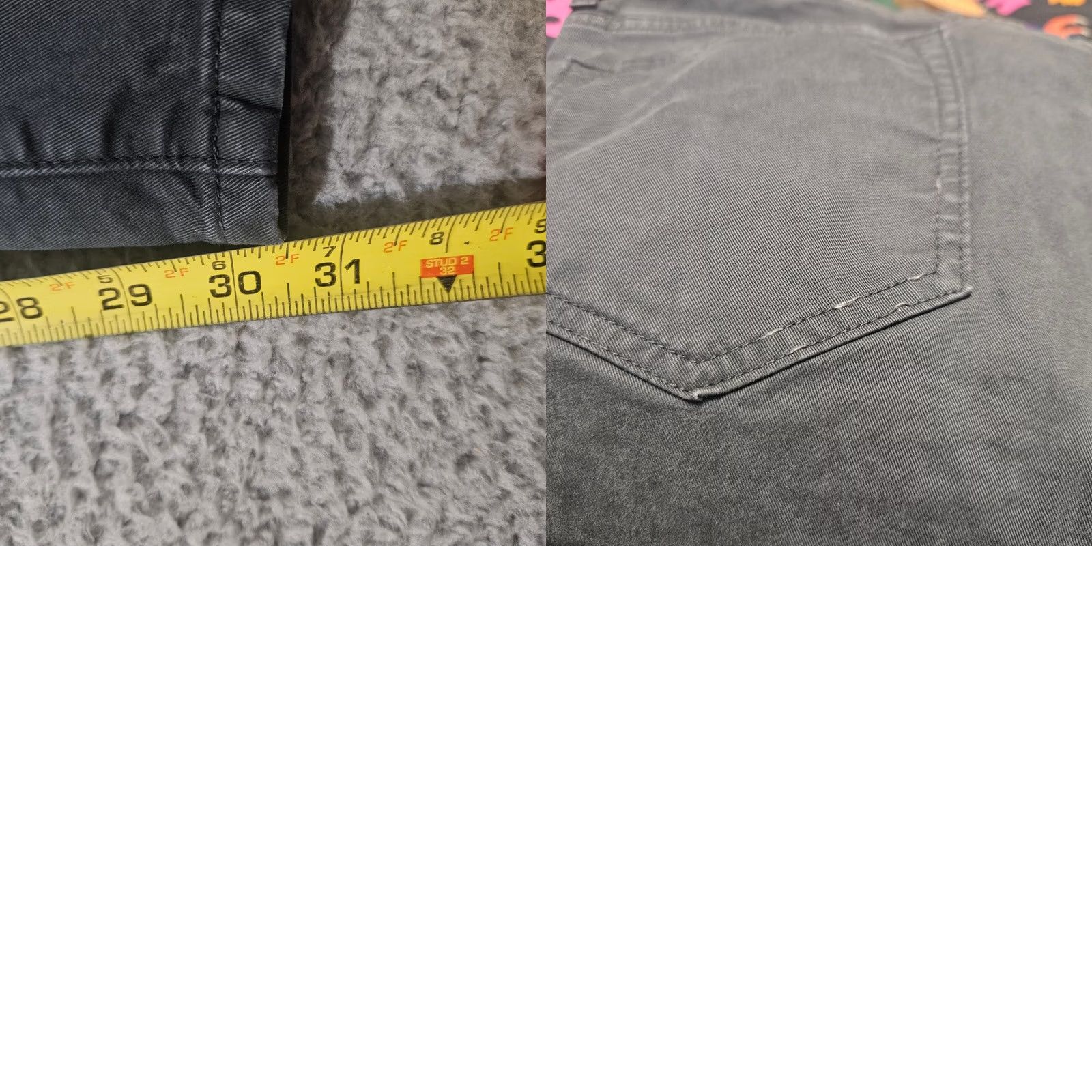 Flint And Tinder Flint and Tinder Pants Mens 31 x 32 Gray Straight Fit Chino Stretch 5 Pocket Size US 31 - 8 Thumbnail