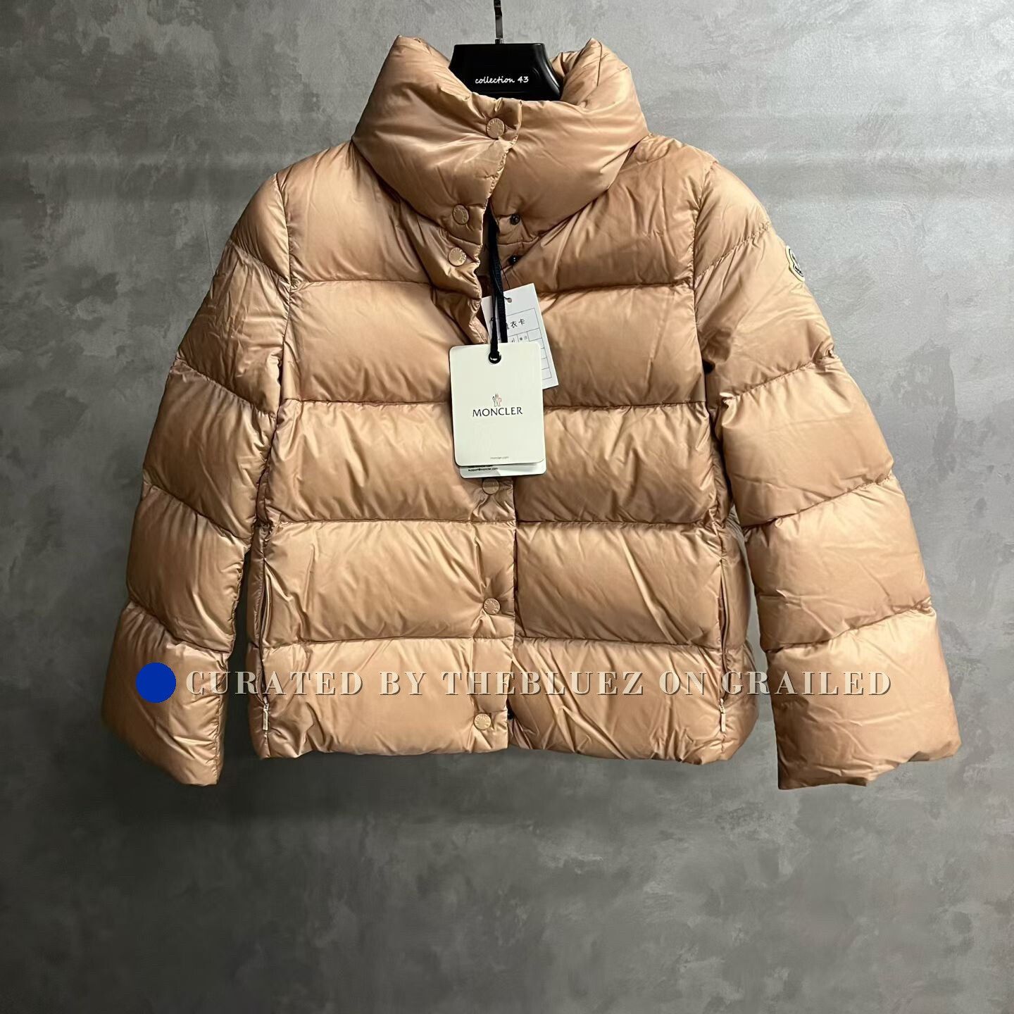 18196✨MONCLER BADIA ビッグロゴ ダウンジャケット ベージュ Moncler MONCLER Badia Womens Brown Big Logo Down Jacket | Grailed