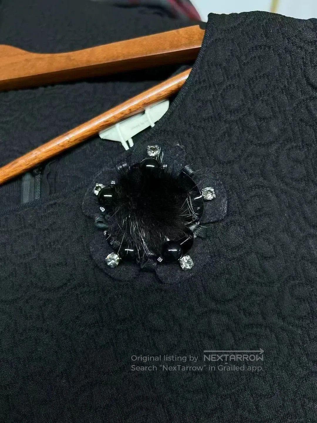Fendi FENDI Black Embellished Dress. Size ONE SIZE - 4 Thumbnail