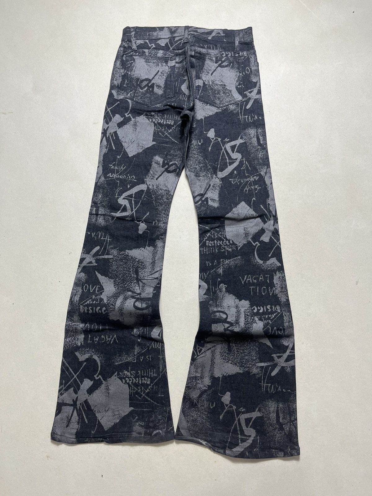 Japanese Brand 🔥HOT🔥Y2K Bison Flareed denim AOP Size US 27 - 7 Thumbnail