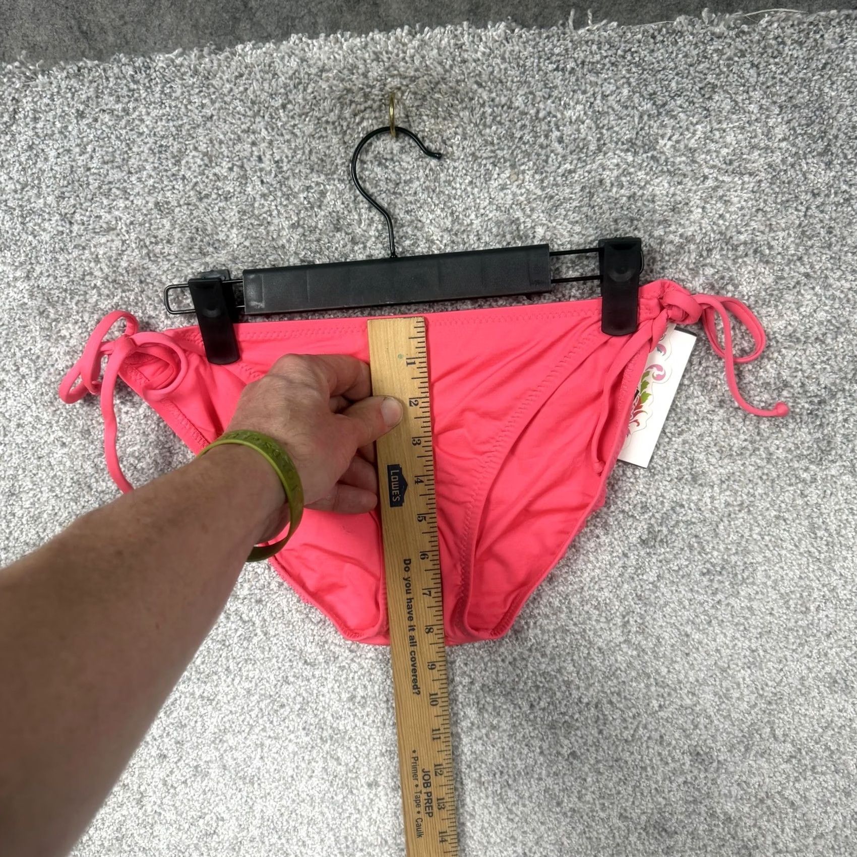 Vintage BECCA By Rebecca Virtue Bikini Bottom L Pink Solid Beach Poolside Size 36" / US 14 / IT 50 - 5 Thumbnail
