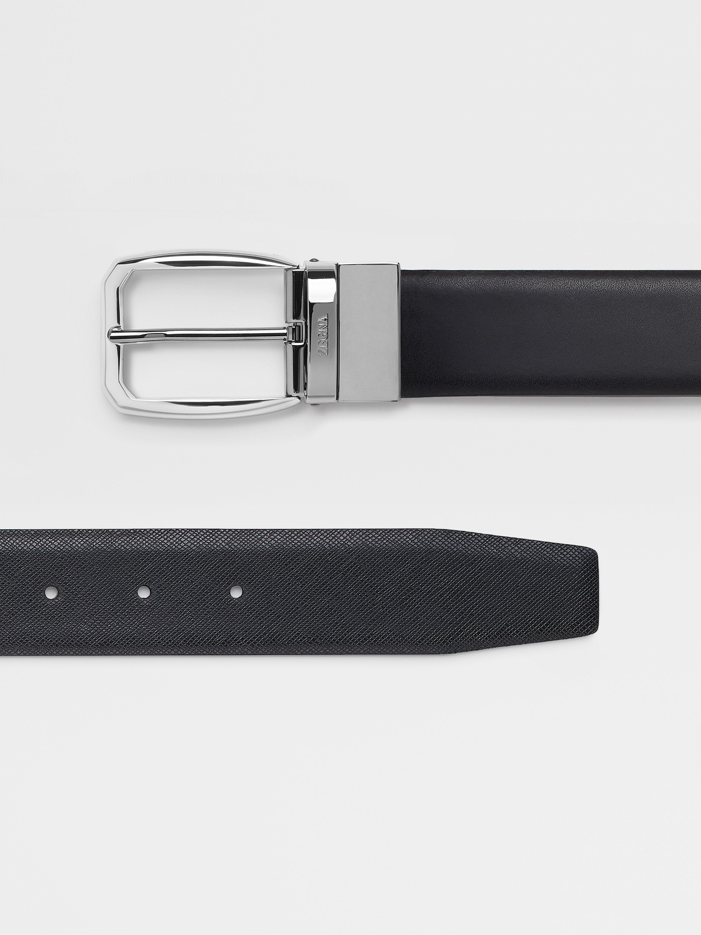 Ermenegildo Zegna o1s1rm0425 RBSLIE8 Size: 110 / Belt in Black Size 44 - 2 Thumbnail
