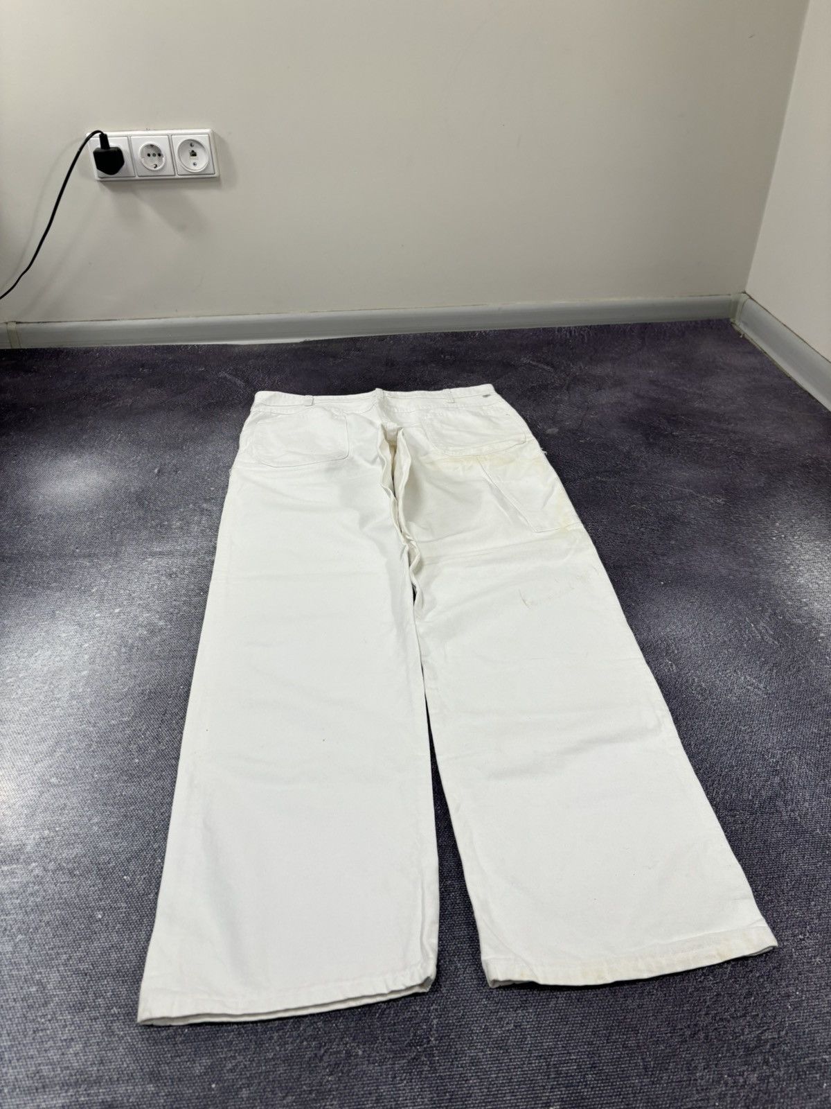 Dickies Vintage 90s Dickies USA White Carpenter Skate Baggy Pants Size US 36 / EU 52 - 4 Thumbnail