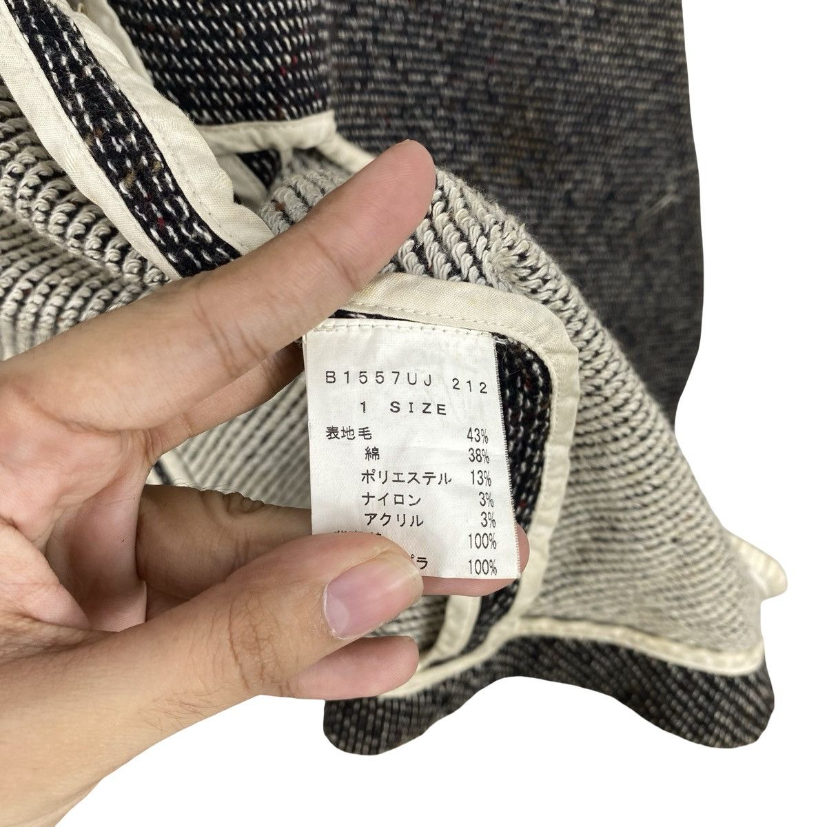 Vintage Vintage FRAPBOIS Tweed Blazer Jacket Japanese Designer Size M / US 6-8 / IT 42-44 - 10 Thumbnail